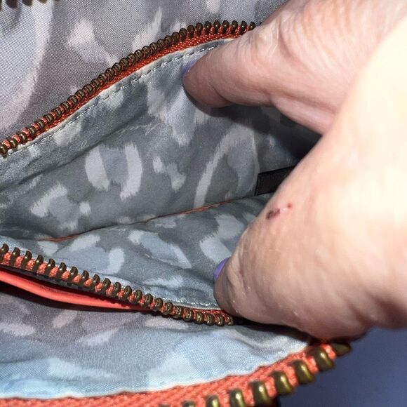 Aimee Kestenberg Orange Leather Three Compartment Crossbody - Picture 8 of 14